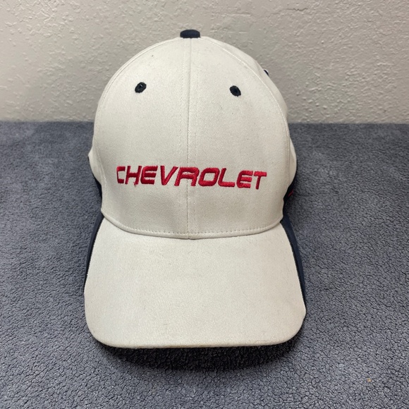 NWT Chevrolet Hat Cap White Black Ralph White Cotton - Picture 1 of 10